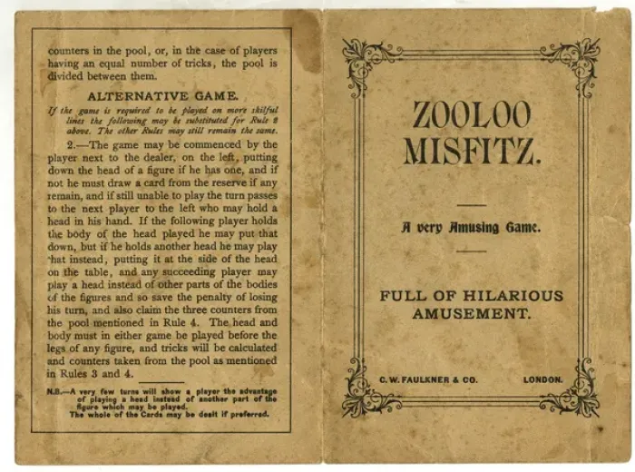 Framed Print : Zooloo Misfitz instruction leaflet Framed Print : Zooloo Misfitz instruction leaflet