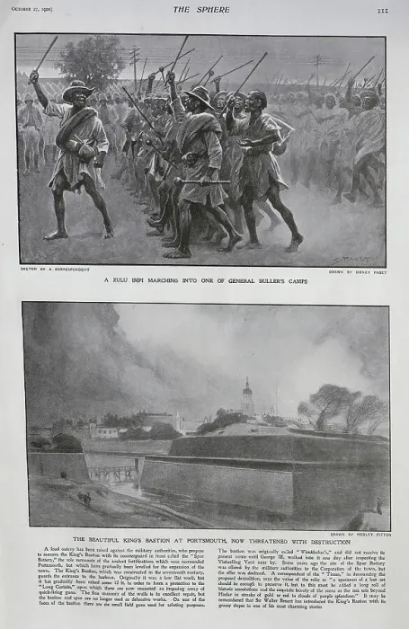 Framed Print : Zulu impi invading general Bullers camp Framed Print : Zulu impi invading general Bullers camp