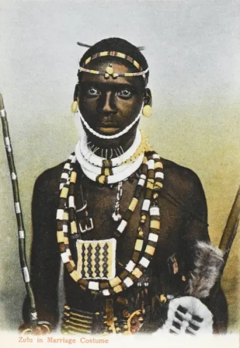 Framed Print : Zulu man in marital costume Framed Print : Zulu man in marital costume