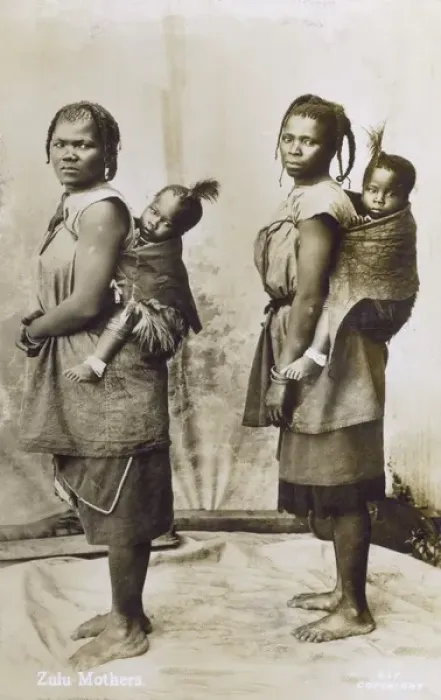 Framed Print : Two Zulu Mothers carrying their children Framed Print : Two Zulu Mothers carrying their children