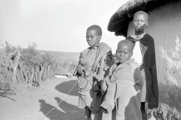 Framed Print : Zulu village: with villagers Framed Print : Zulu village: with villagers