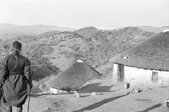 Framed Print : Zulu village: with villagers Framed Print : Zulu village: with villagers