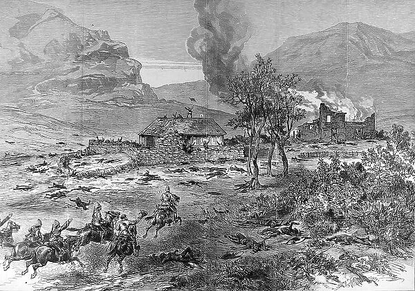 The Zulu war. The entrenched position at Rorke's Drift