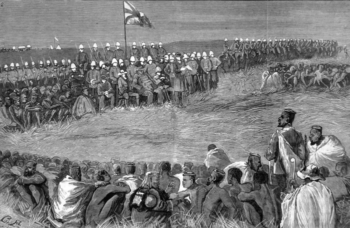 Framed Print : The Zulu Wars. The restoration of Cetewayo(Cetshwayo) Framed Print : The Zulu Wars. The restoration of Cetewayo(Cetshwayo)