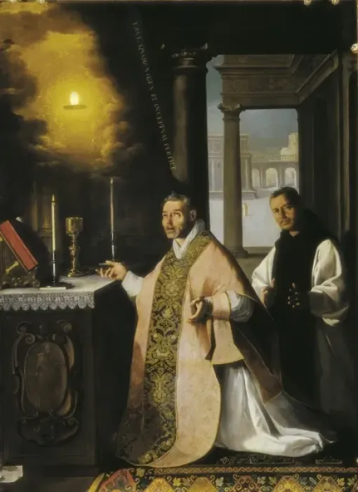 Framed Print : ZURBARAN, Francisco de (1598-1664). The Mass Framed Print : ZURBARAN, Francisco de (1598-1664). The Mass
