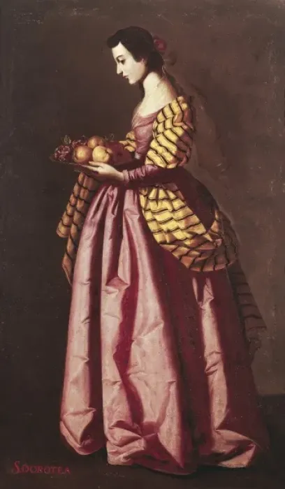 Framed Print : ZURBARAN, Francisco de (1598-1664). Saint Dorothy Framed Print : ZURBARAN, Francisco de (1598-1664). Saint Dorothy