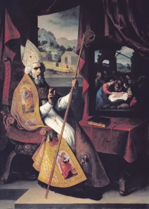 Framed Print : ZURBARAN, Francisco de (1598-1664). Saint Nicholas