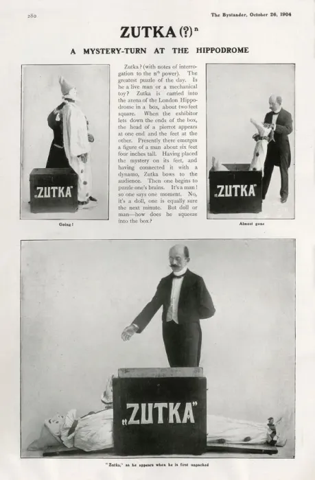 Framed Print : Zutka, the mystery turn at the London Hippodrome Framed Print : Zutka, the mystery turn at the London Hippodrome