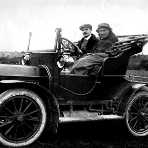 104-year-old Welshwoman in a motor car