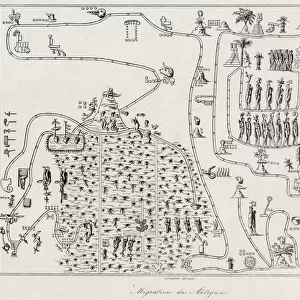 1704 Gemelli Map of the Aztec Migration