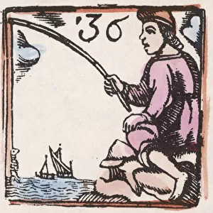 17th century Fishing - Woodcut - 36