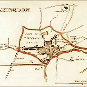 1832 Victorian Map of Abingdon
