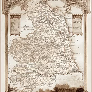 1840s Victorian Map of Northumberland