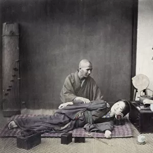 1860s Japan - portrait of a blind masseur Felice or Felix Beato (1832 - 29 January 1909)