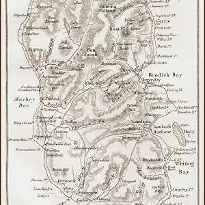 1860s Victorian Map of the Isle of Arran
