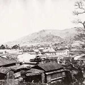1871 Japan - view of Nagasaki - from The Far East magazine
