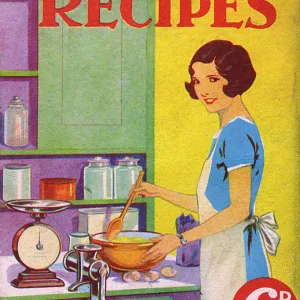 1930s woman cooking in her kitchen