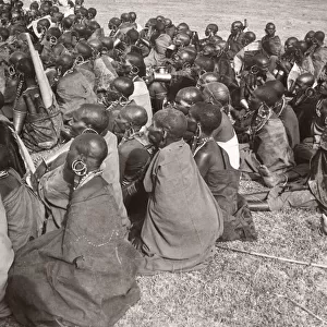 1940s East Africa Kenya Msai tribe warriors