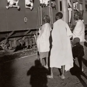 1940s East Africa - train station in Kenya