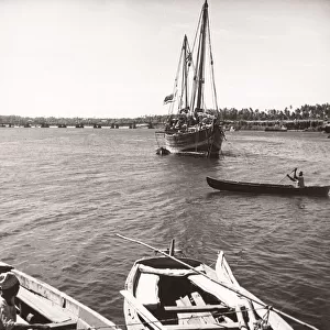 1940s East Africa - view along sea at Mombasa Kenya