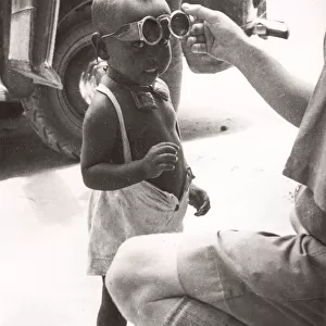 1940s East Africa - young Somali boy with glasses