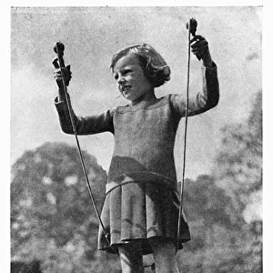 1940s girl with skipping rope