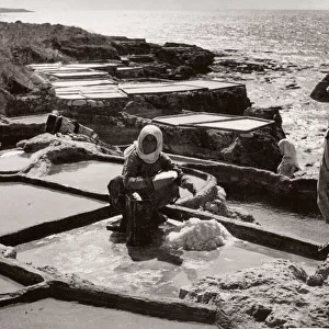 1943 - Syria - making salt from sea water, coast at Tartus