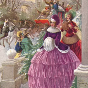 19th century Christmas scene