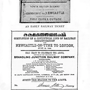 19th century railway tickets