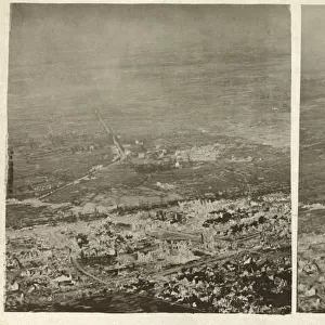 3D Stereoscopic Image, Aerial-View of Ypres, Belgium WW1?