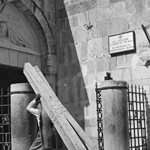 The 3rd Station of the Cross, Jerusalem, Israel. Date: late 1960s