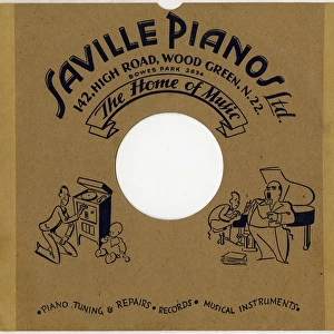 78 rpm record cover, Saville Pianos Ltd