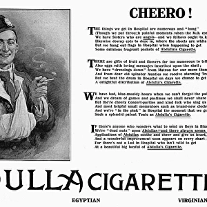 Abdullah cigarettes advertisement, WW1