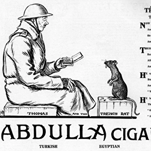 Abdullah cigarettes advertisement, WW1 - trench rats