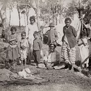 Aboriginal family group, Queensland Australia