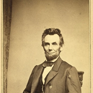 Abraham Lincoln, US President. Seated portrait, facing front
