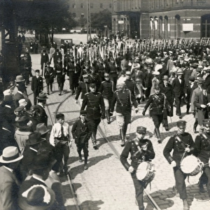 Academic Rifle Corps marching, Malmo, Sweden