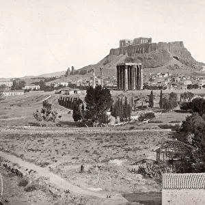 Acropolis and Temple of Jupiter, Athens, Greece, c. 1890 s