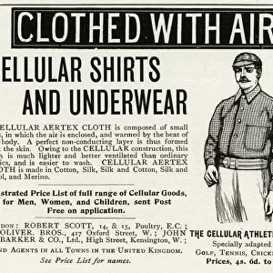 Advert for Aertex mens clothes with air 1895