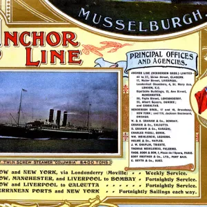 Advert, Anchor Line Ferry Steamers