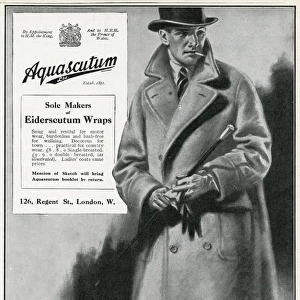 Advert for Aquascutum mens coats 1923