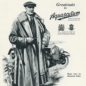 Advert for Aquascutum mens coats 1929