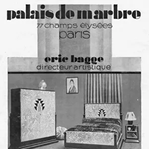 Advert for art deco furniture, 1927, Paris