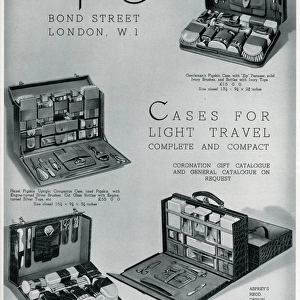 Advert by Asprey compact dressing case 1937