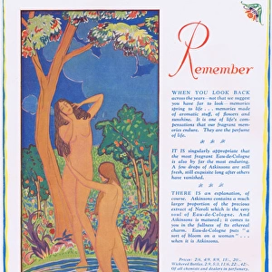 Advert for Atkinsons Eau de Cologne, London and Paris, 1926