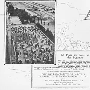 Advert for the attractions of the Lido, Venice