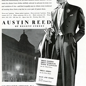 Advert for Austin Reed evening clothes 1937