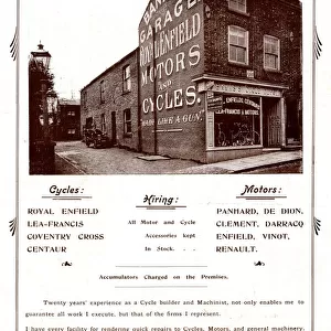 Advert, Bankss Motor Car and Cycle Garage, Wilmslow Advert