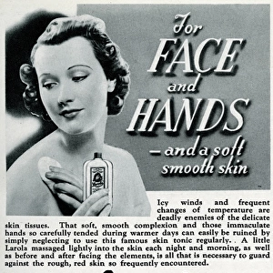Advert for Beetham Larola skin care 1939