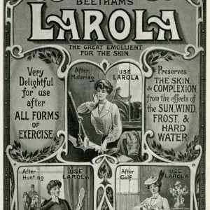 Advert for Beethams Larola skin care 1904